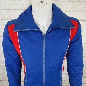 Vintage SKI Jacket Blue WINDBREAKER 80’s Coat Sz Medium